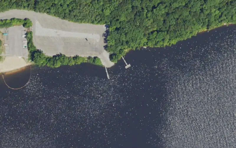 Aerial photo of the area around Wildcat Public Access, Calloway County