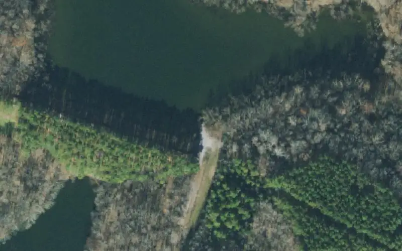 Aerial photo of the area around Williamsport Lakes - Goldeneye, Maury County