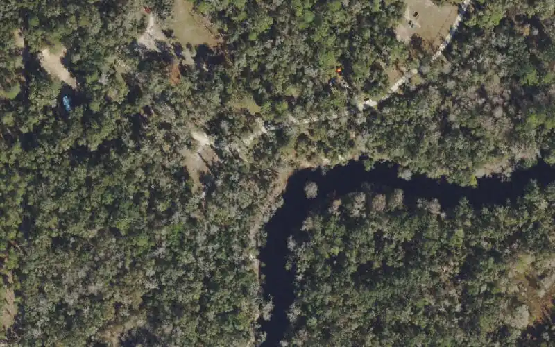 Aerial photo of the area around Withlacoochee State Forest - Crooked River Campground Canoe Launch (Campers Only), Hernando County