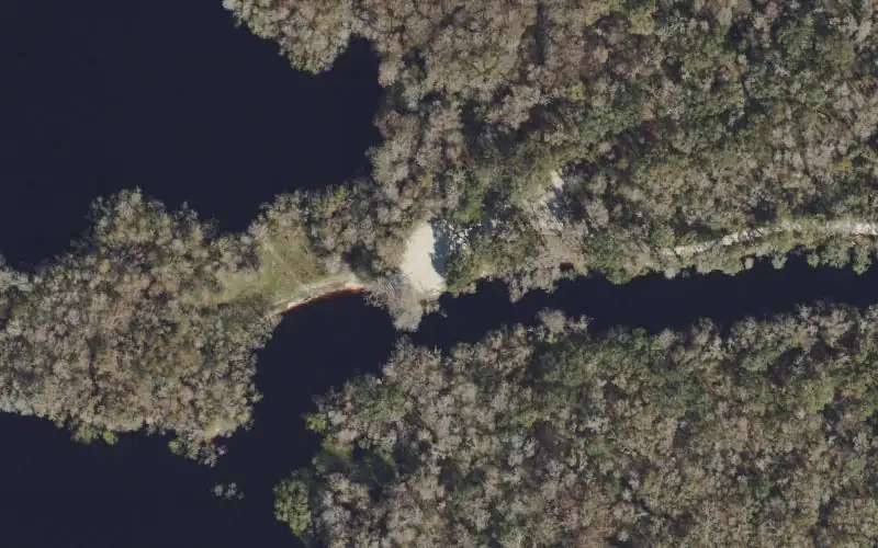 Aerial photo of the area around Withlacoochee State Forest - River Junction Boat Ramp, Sumter County