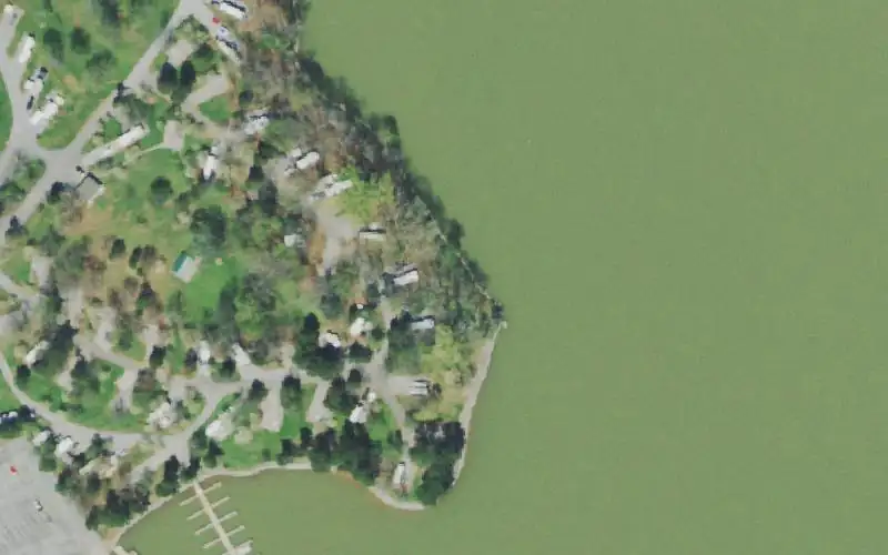 Aerial photo of the area around Yarberry Campground, Loudon County