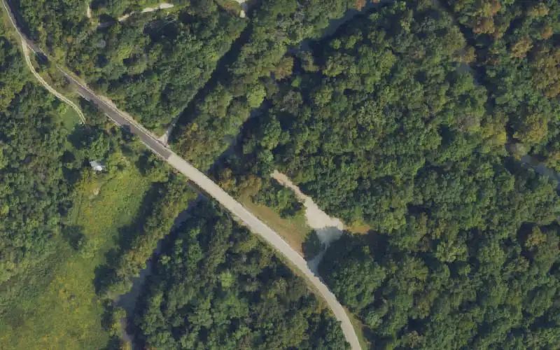 Aerial photo of the area around Yellowbank WMA, Breckinridge County