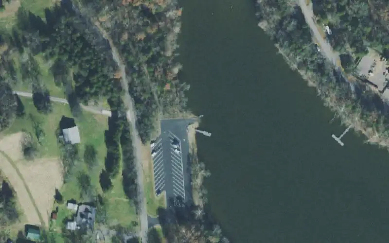 Aerial photo of the area around Ziegler's Fort Ramp, Sumner County